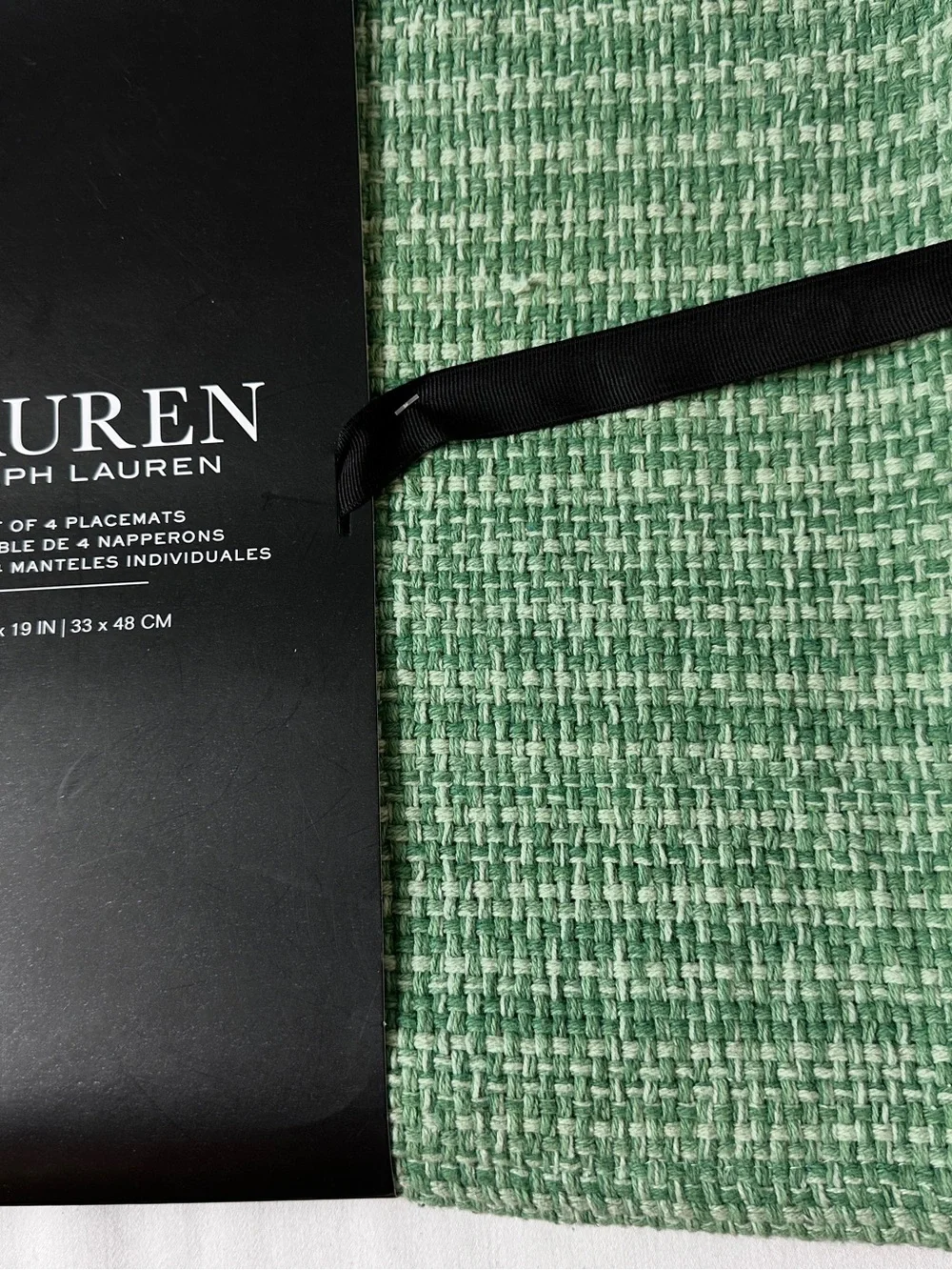 NWT Ralph Lauren Green Woven Placemats - Set of 4